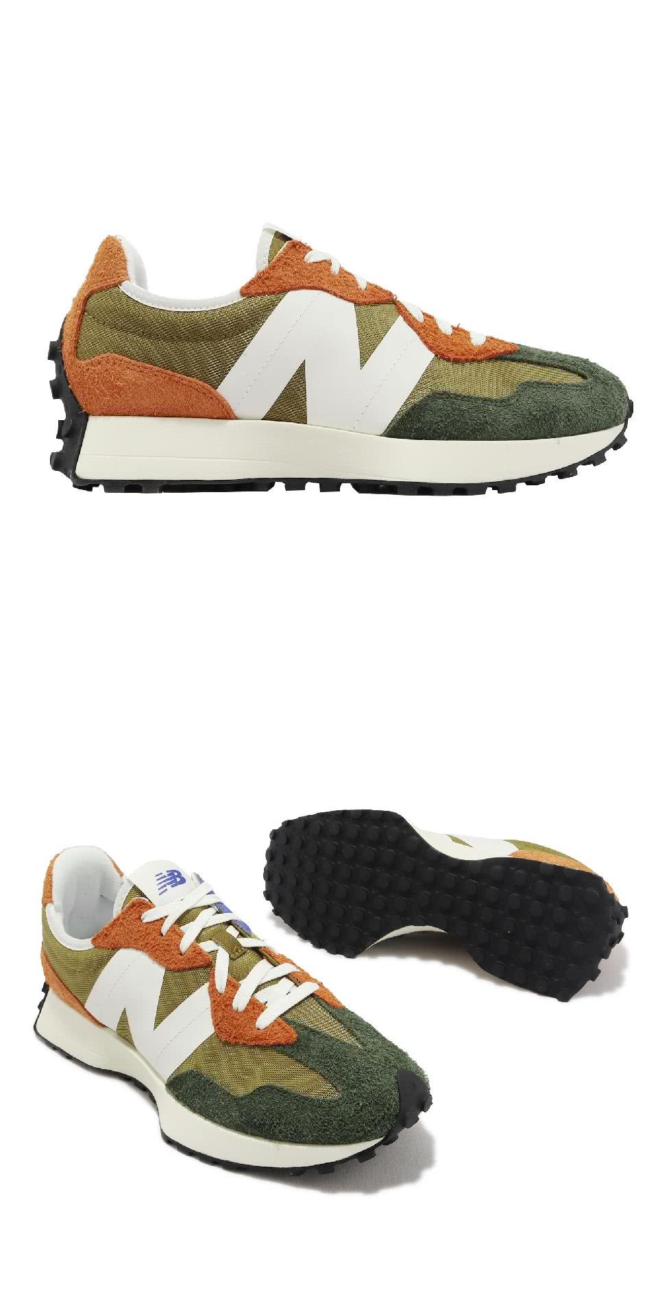 NEW BALANCE 休閒鞋 327 男鞋 女鞋 橘 軍綠