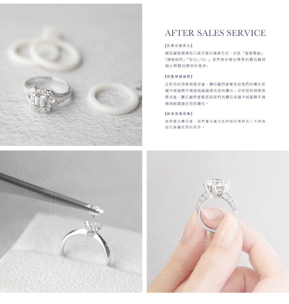 分析您的預算與器求後,鑽石顧問會幫您從我們的鑽石收