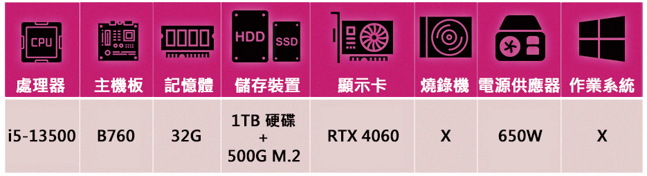 技嘉平台 i5十四核GeForce RTX4060{AI-X