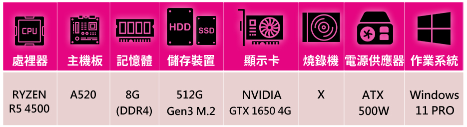 NVIDIA R5六核GeForce GTX1650 WIN