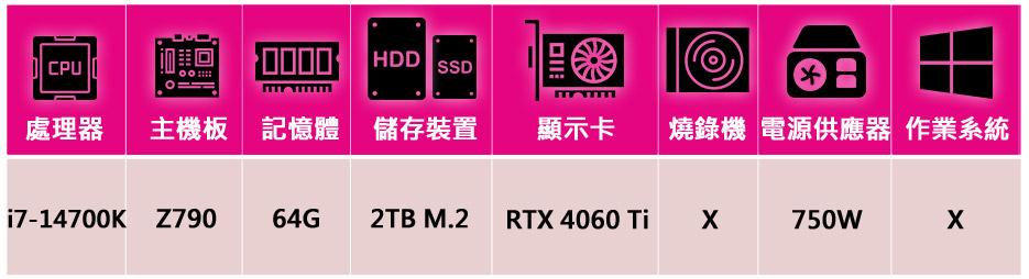 華碩平台 i7二十核GeForce RTX 4060Ti{血