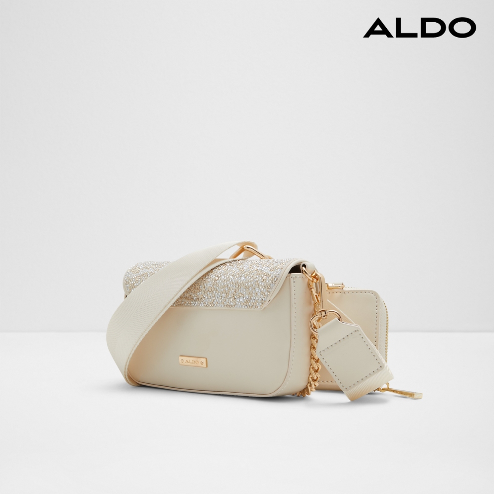 ALDO MEYA-華麗水鑽2合1斜背包(米白色)品牌優惠