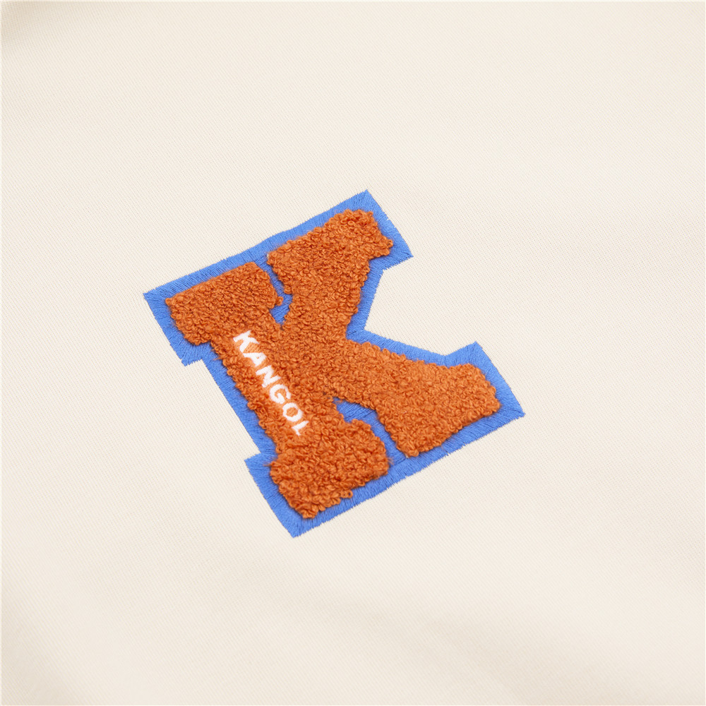 KANGOL KANGOL 長袖 帽T 米白 LOGO 短版