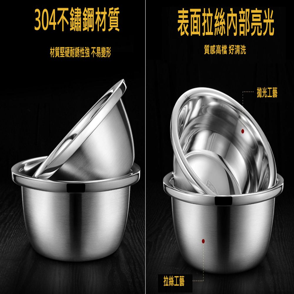 CMK 多功能加寬不鏽鋼料理盆34公分2入(304不鏽鋼材質