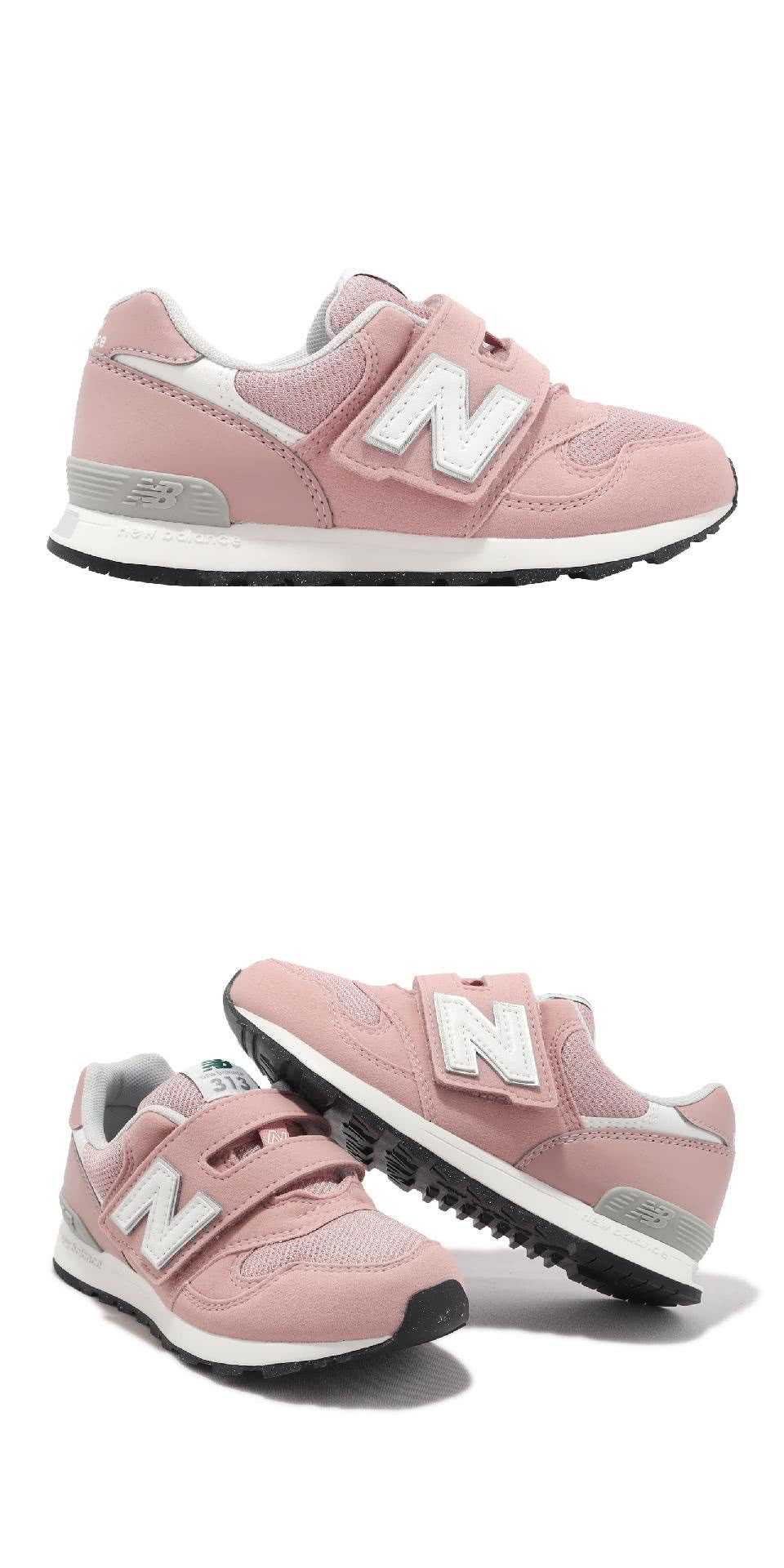 NEW BALANCE 童鞋 313 寬楦 粉紅 白 中童 