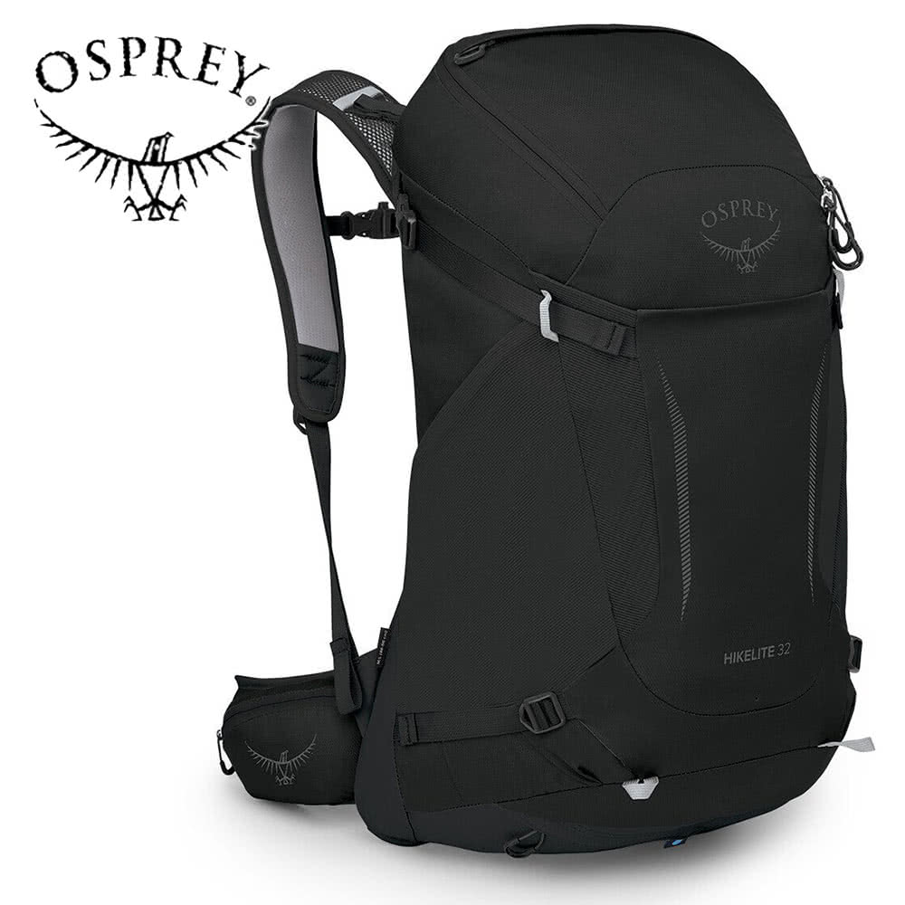 Osprey Hikelite 32 輕量網架登山背包 黑色