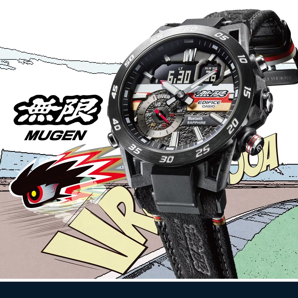 CASIO 卡西歐 MUGEN聯名限量高效能賽車運動潮流腕錶