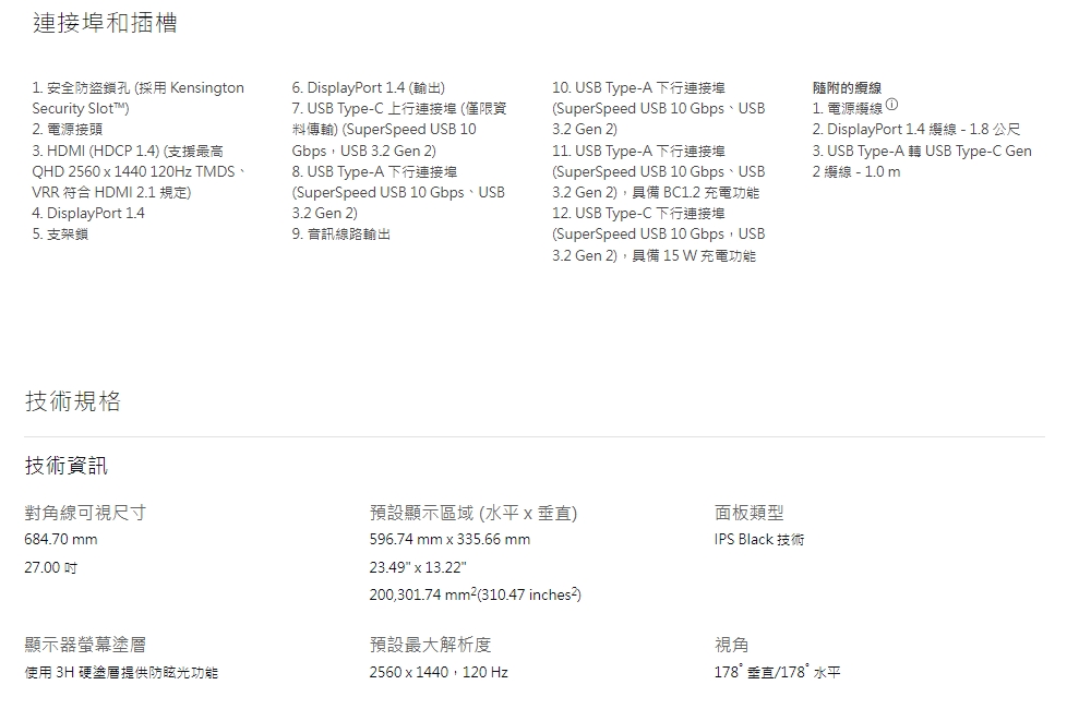 2. DisplayPort 1.4 編線  1.8 公尺