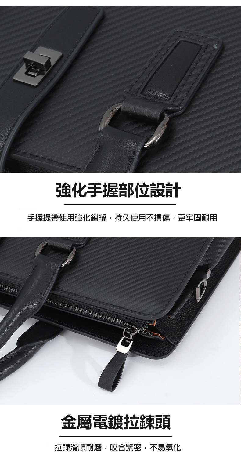 強化手握部位設計 手握提帶使用強化鎖縫,持久使用不損傷,更牢固耐用 金屬電鍍拉鍊頭 拉鍊滑順耐磨,咬合緊密,不易氧化 