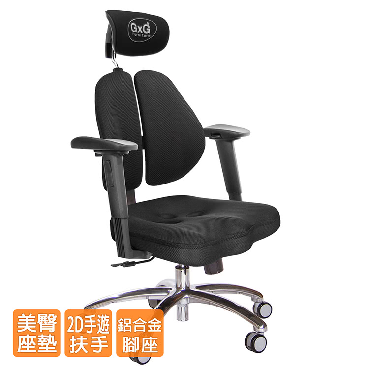 GXG 吉加吉 兩軸枕 鋁腳/2D手遊休閒扶手 雙背美臀椅(