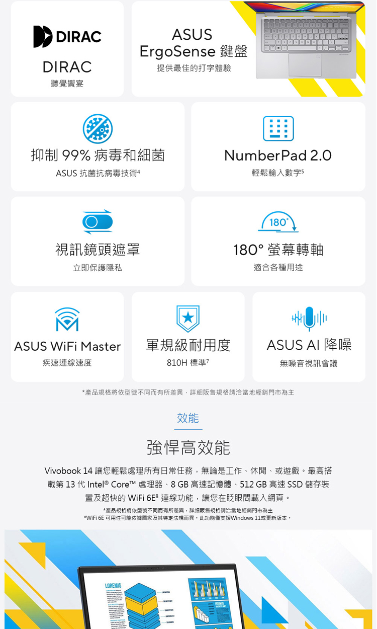ASUS 華碩 特仕版 14吋效能筆電(Vivobook 1