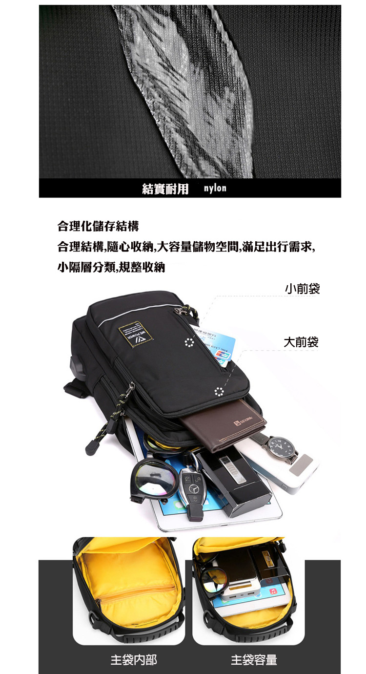 合理結構,隨心收納,大容量儲物空間,滿足出行需求,
