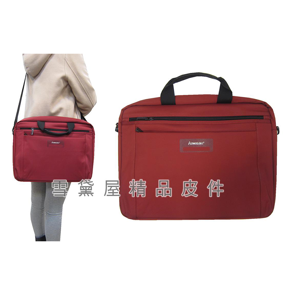 KAWASAKI 文件包中容量主袋+外袋共四層(防水尼龍布可