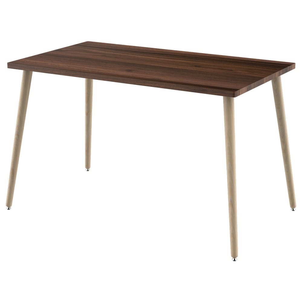 特力屋 萊特長型桌板胡桃木色+實木桌腳橡木色品牌優惠
