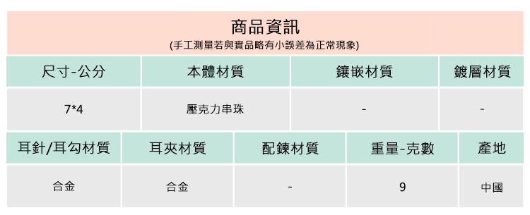 手工測量若與實品略有小誤差為正常現象