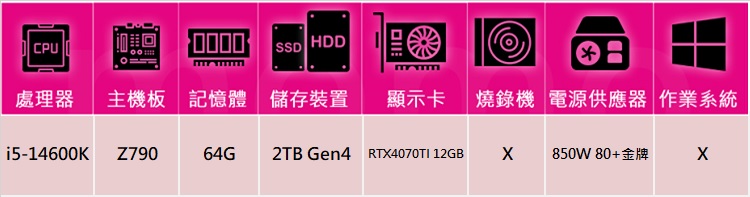 華碩平台 i5十四核GeForce RTX 4070TI{天