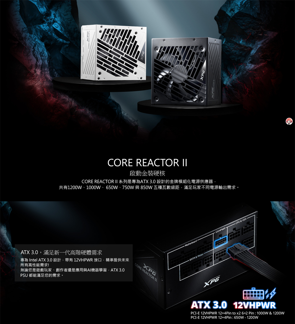 XPG 威剛CORE REACTOR II 1000W 金牌