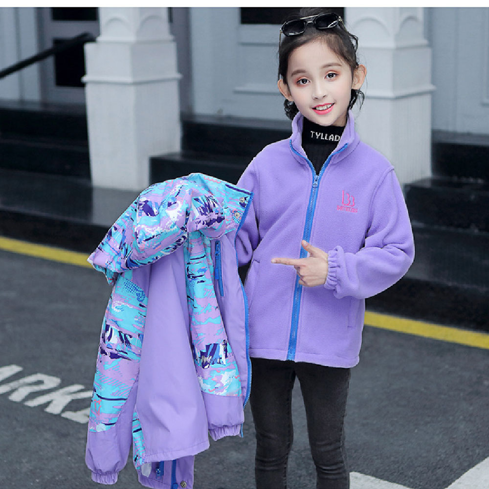 女童頂級外套(耐寒-30度 衝鋒外套 兒童雪衣 滑雪 哈爾濱