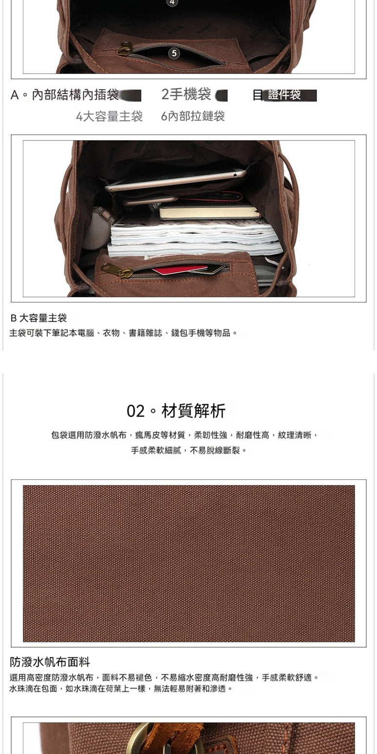 選用高密度防潑水帆布,面料不易褪色,不易縮水密度高耐磨性強,手感柔軟舒適。