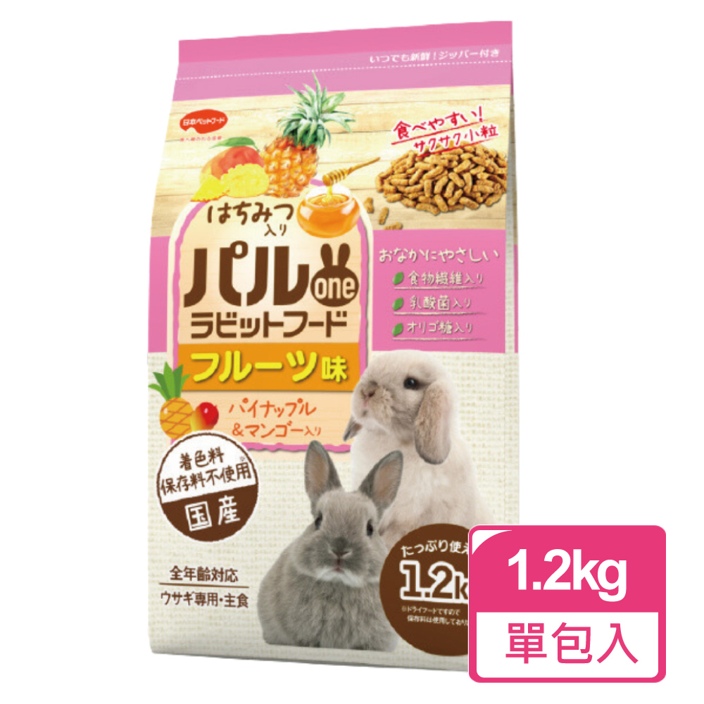 日寵 好朋友蜂蜜兔糧 水果口味 1.2kg/包(兔飼料 兔子