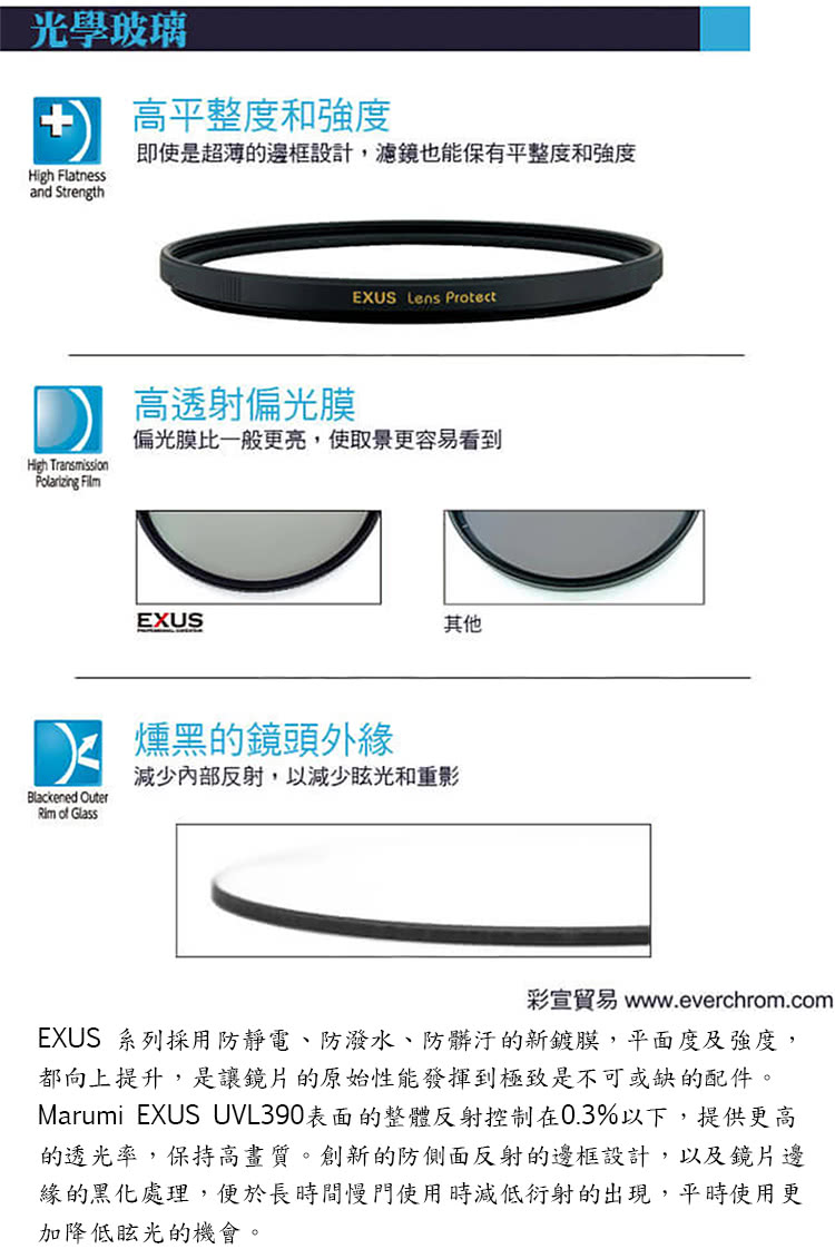 Marumi EXUS UV L390-77mm 防靜電•防