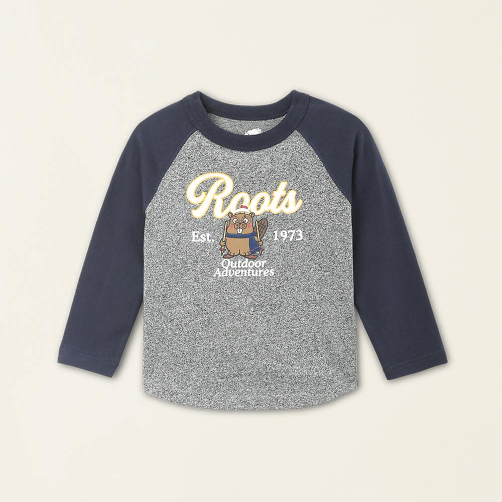 Roots Roots小童-戶外探險家系列 長袖上衣(灰色)