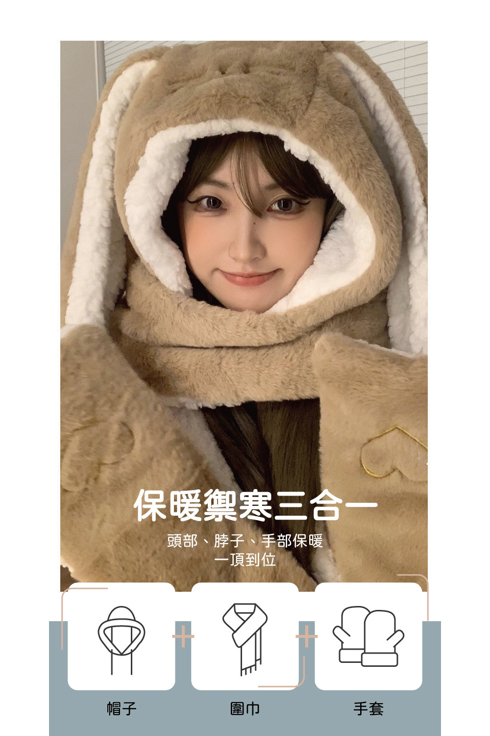 頭部、脖子、手部保暖