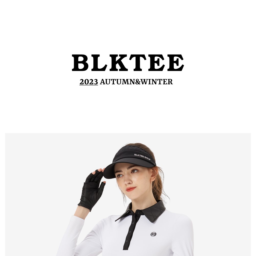 BLKTEE GOLF 菱格皮領女長袖-白(高爾夫長袖上衣 