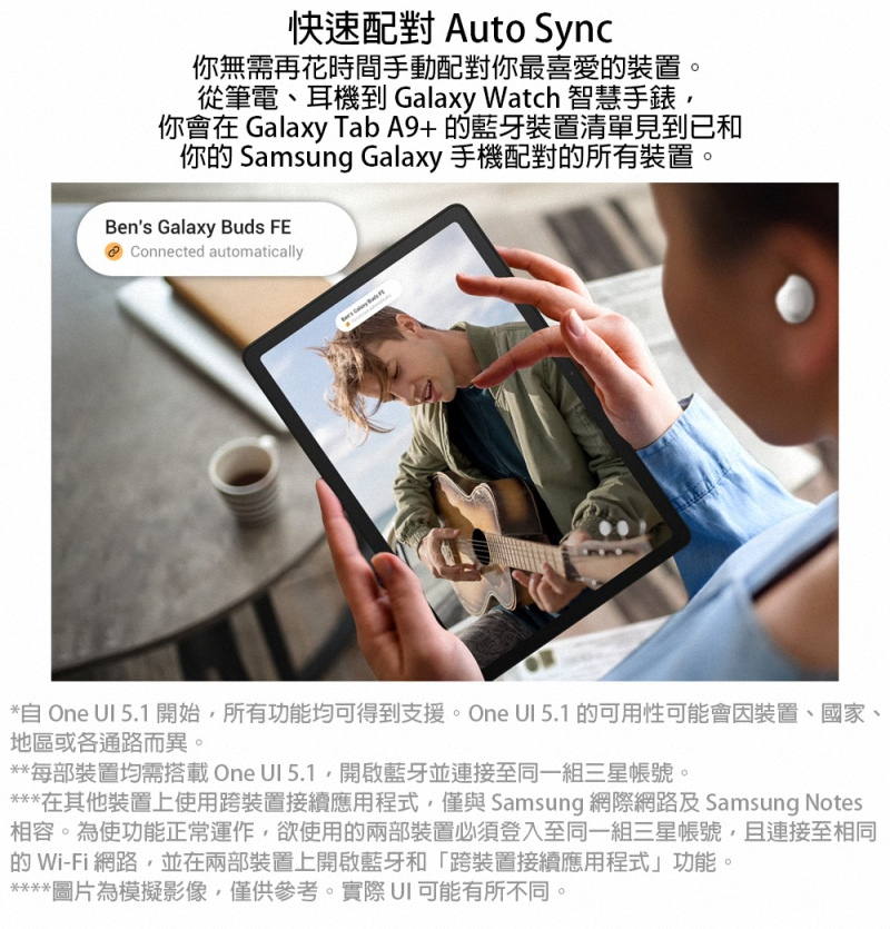 自 One UI 5.1 開始,所有功能均可得到支援。One UI 5.1 的可用性可能會因裝置、國家、
