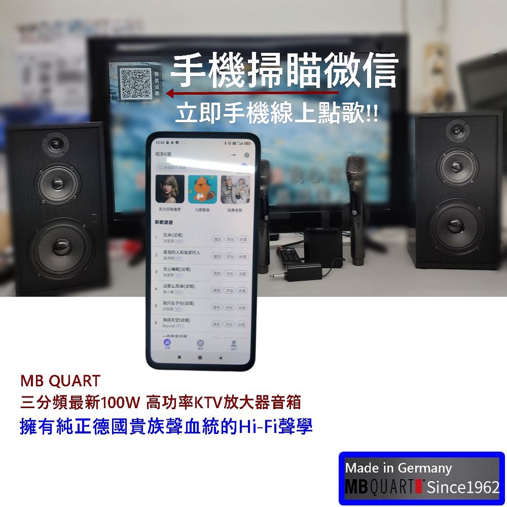 三分頻最新100W高功率KTV放大器音箱