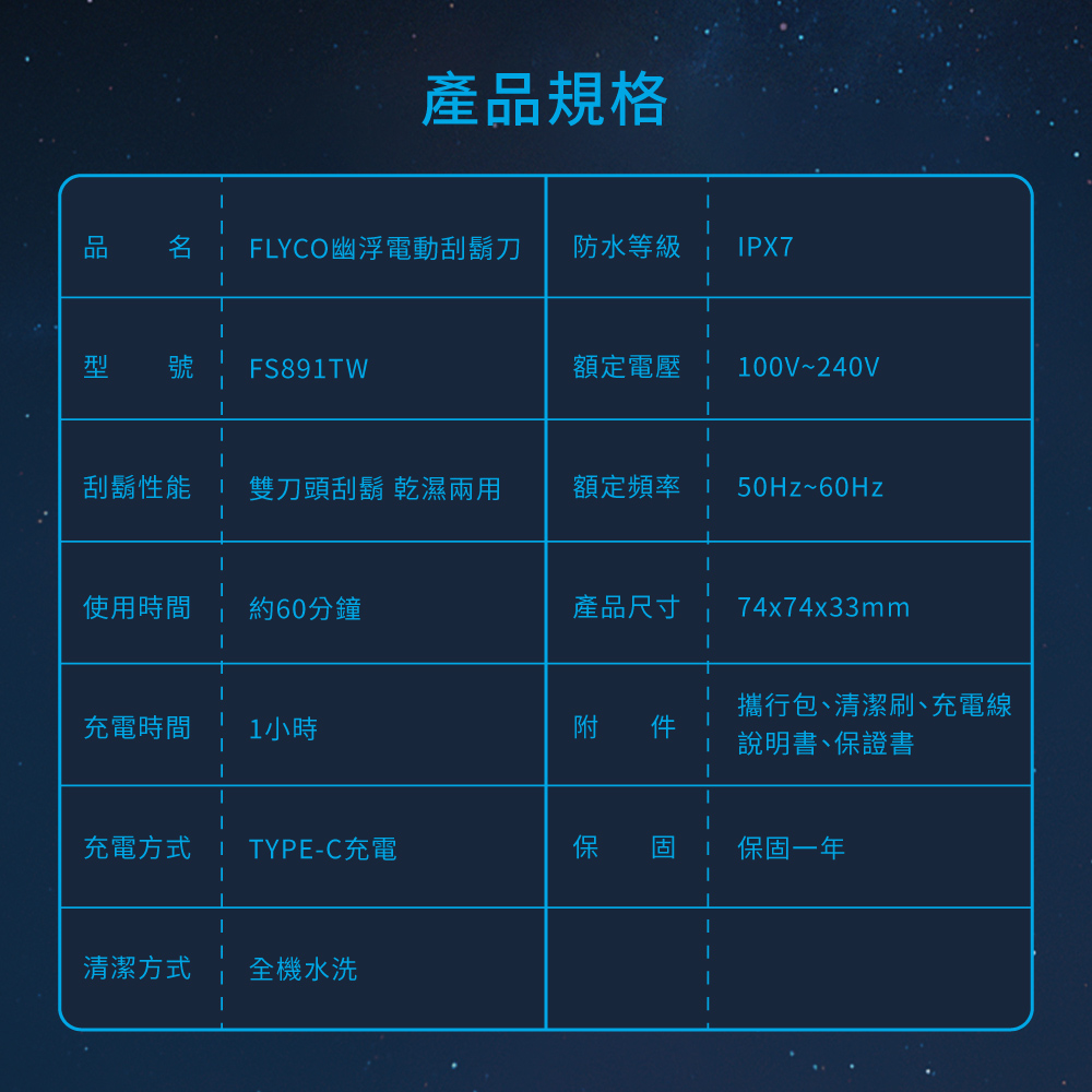 刮鬍性能 雙刀頭刮鬍 乾濕兩用