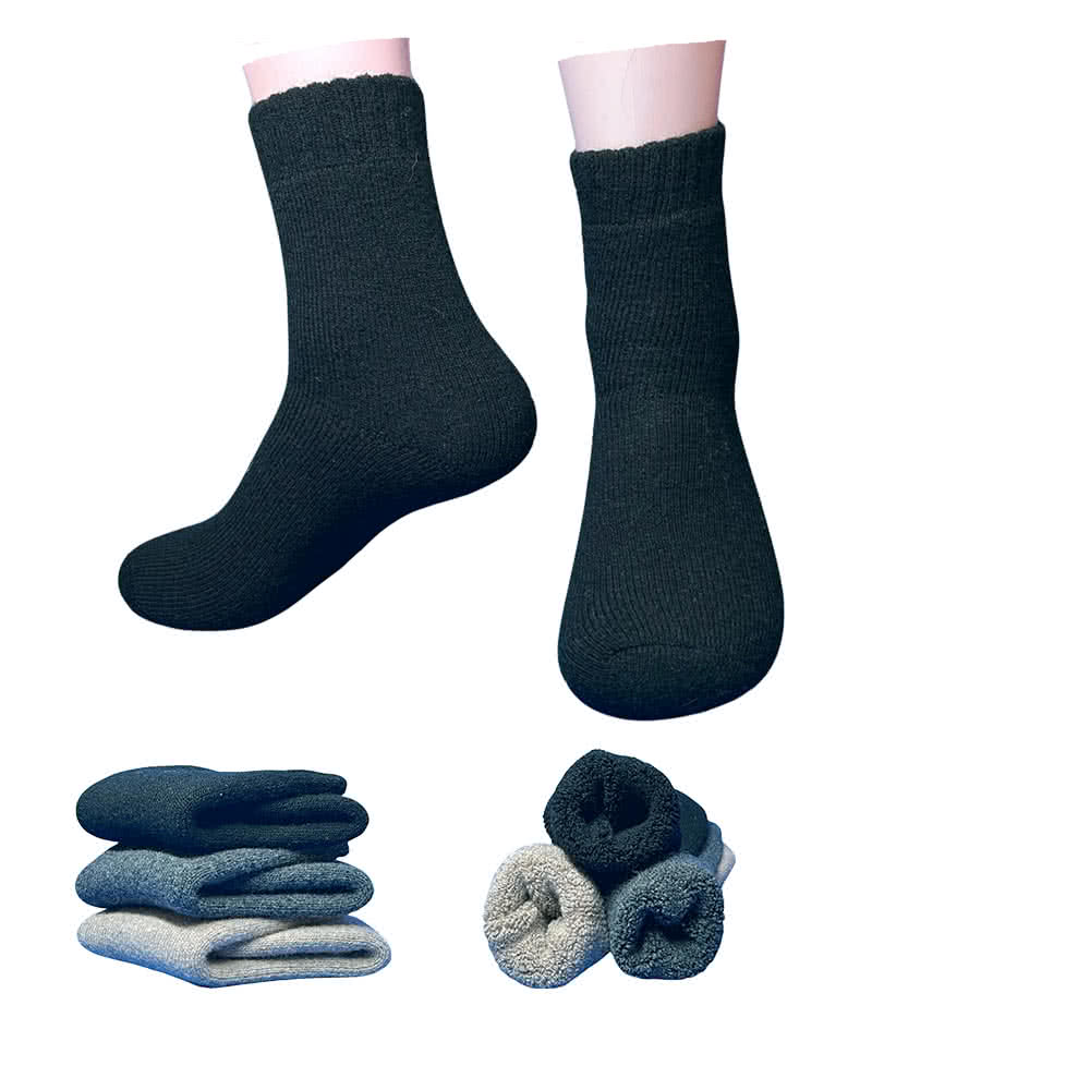 HIROSAWA 802 除菌保暖羊毛襪-女款(黑灰/棕/灰