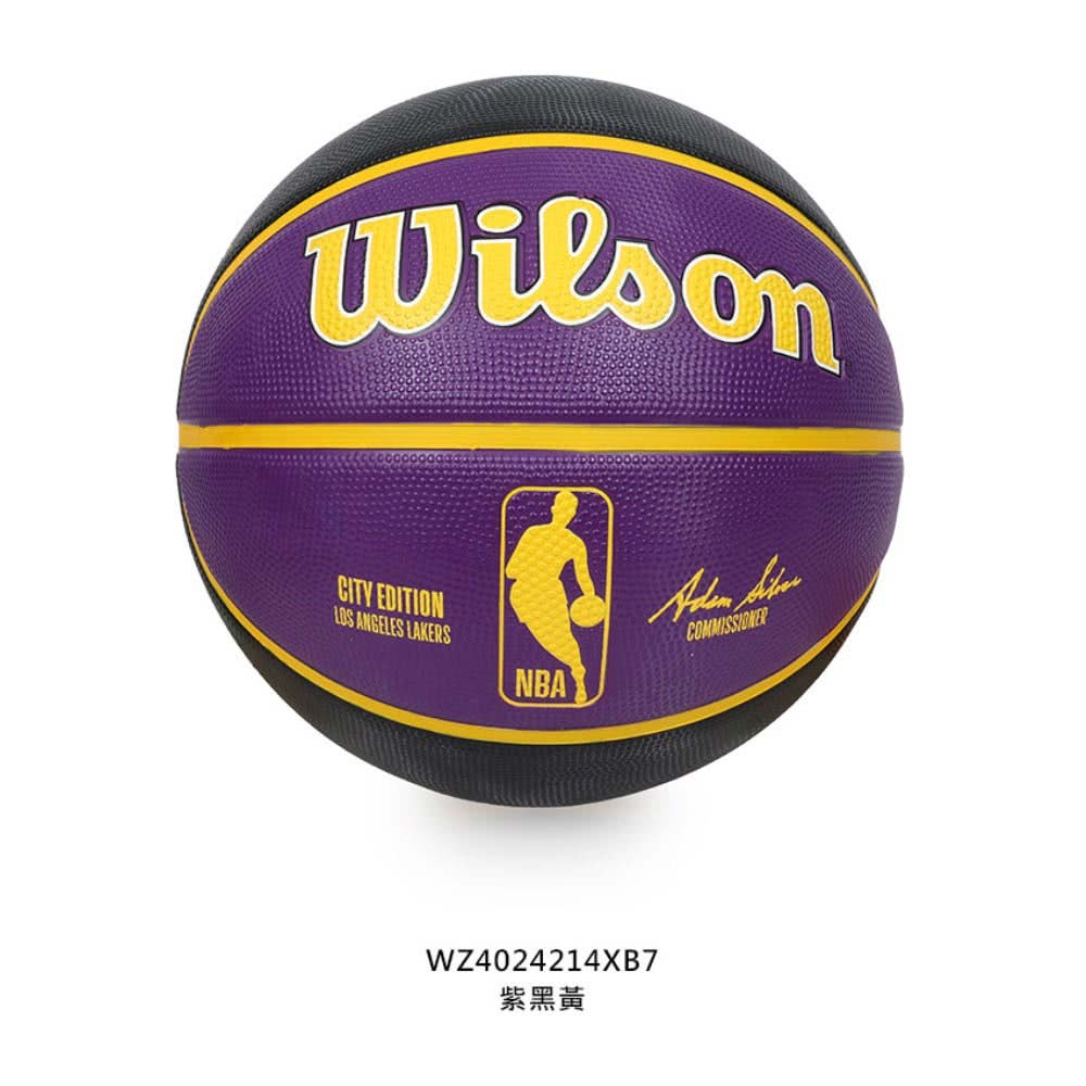 WILSON NBA城市系列-湖人-橡膠籃球 7號籃球-訓練