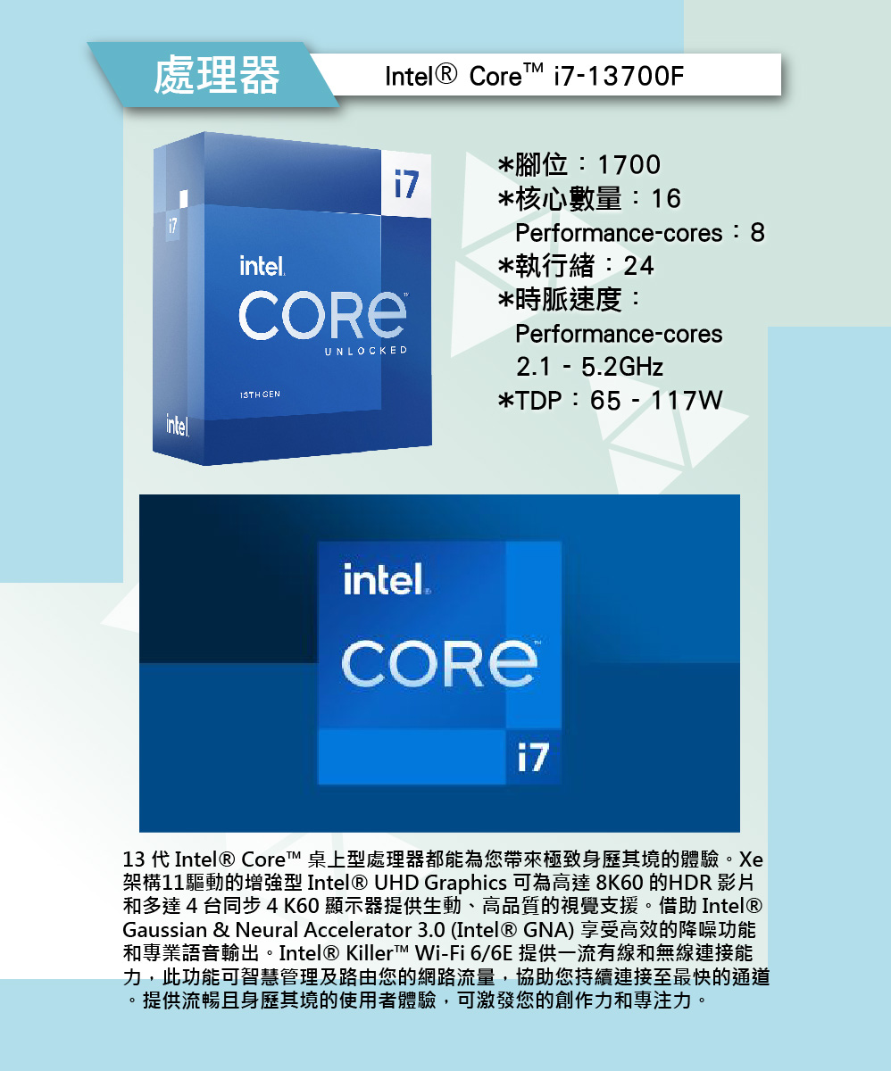 技嘉平台 i7十六核GeForce RTX 4060Ti W