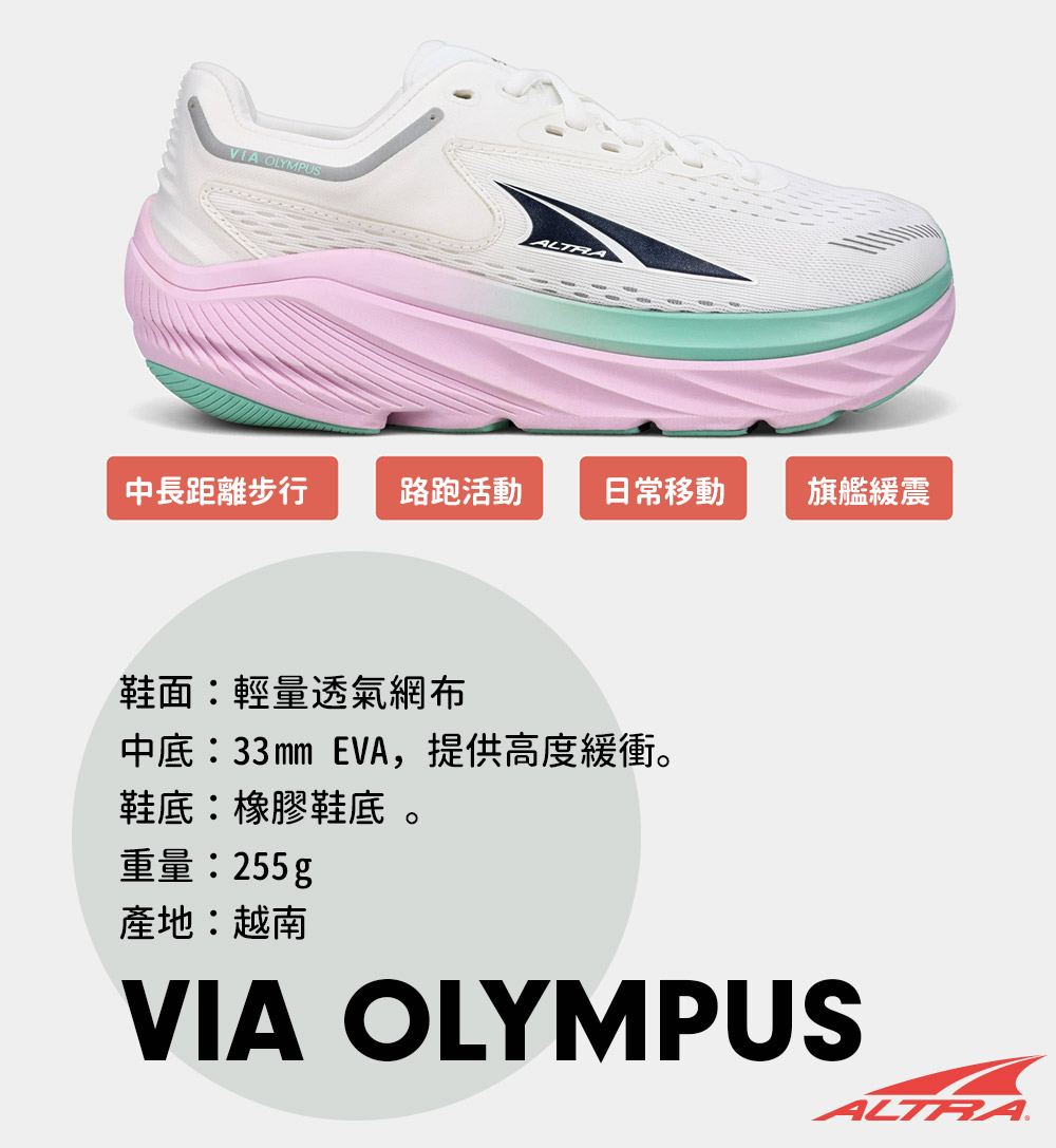 ALTRA VIA OLYMPUS 公路帕斯 緩震路跑鞋 女