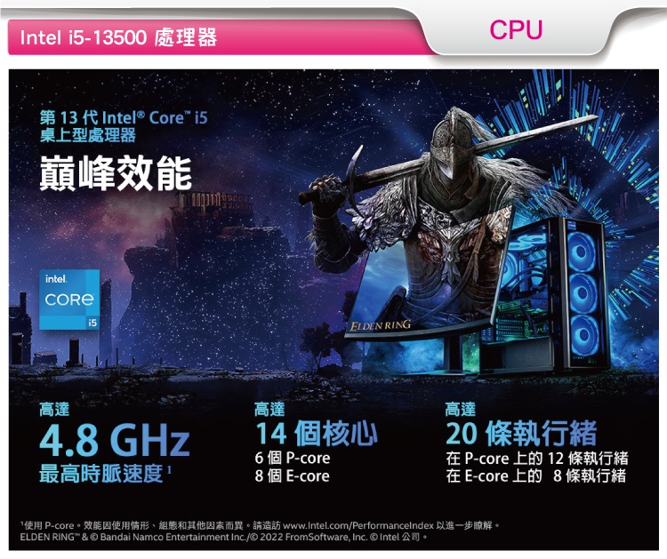 華碩平台 i5十四核GeForce RTX 4060TI{絕