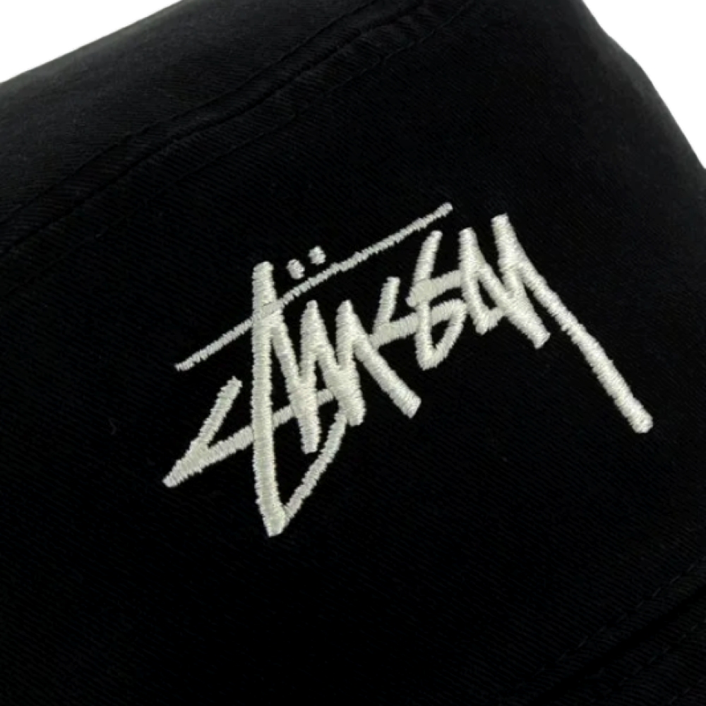 STUSSY 刺繡品牌LOGO 漁夫帽-黑色(S/M、L/X
