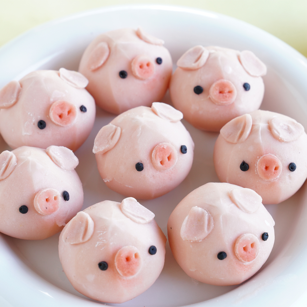 美姬饅頭 小豬豬造型芝麻湯圓(一盒8入) 推薦