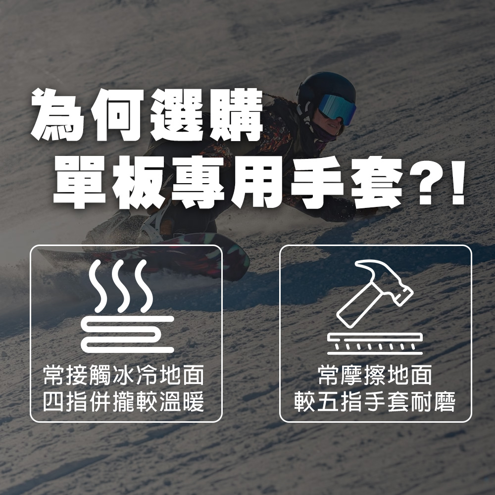 TAS 極限運動 單板滑雪 3M連指手套護掌款(單板滑雪手套