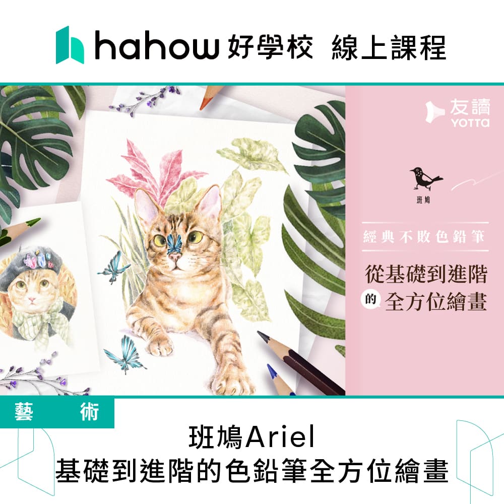 Hahow 好學校 班鳩Ariel｜基礎到進階的色鉛筆全方位