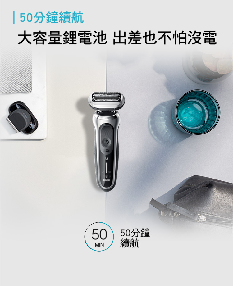 50分鐘續航 大容量鋰電池 出差也不怕沒電 50 50分鐘 MIN 續航 