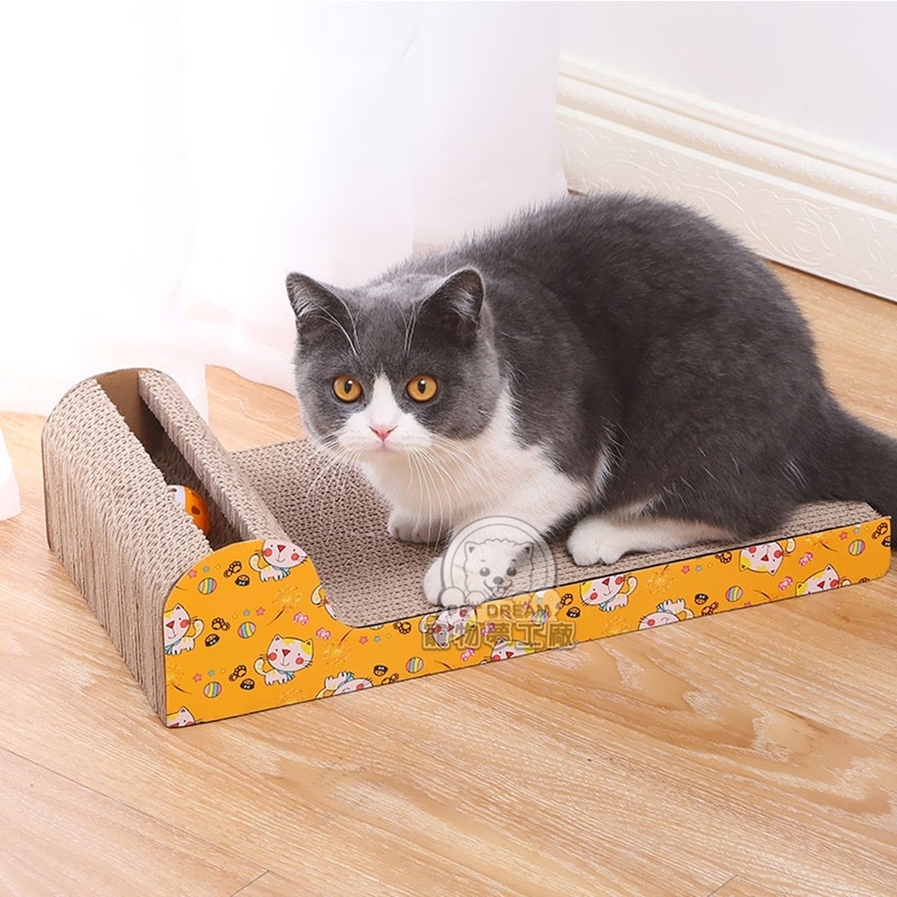 寵物夢工廠 P型鈴鐺貓抓板(貓玩具 貓爬板 貓抓墊)好評推薦