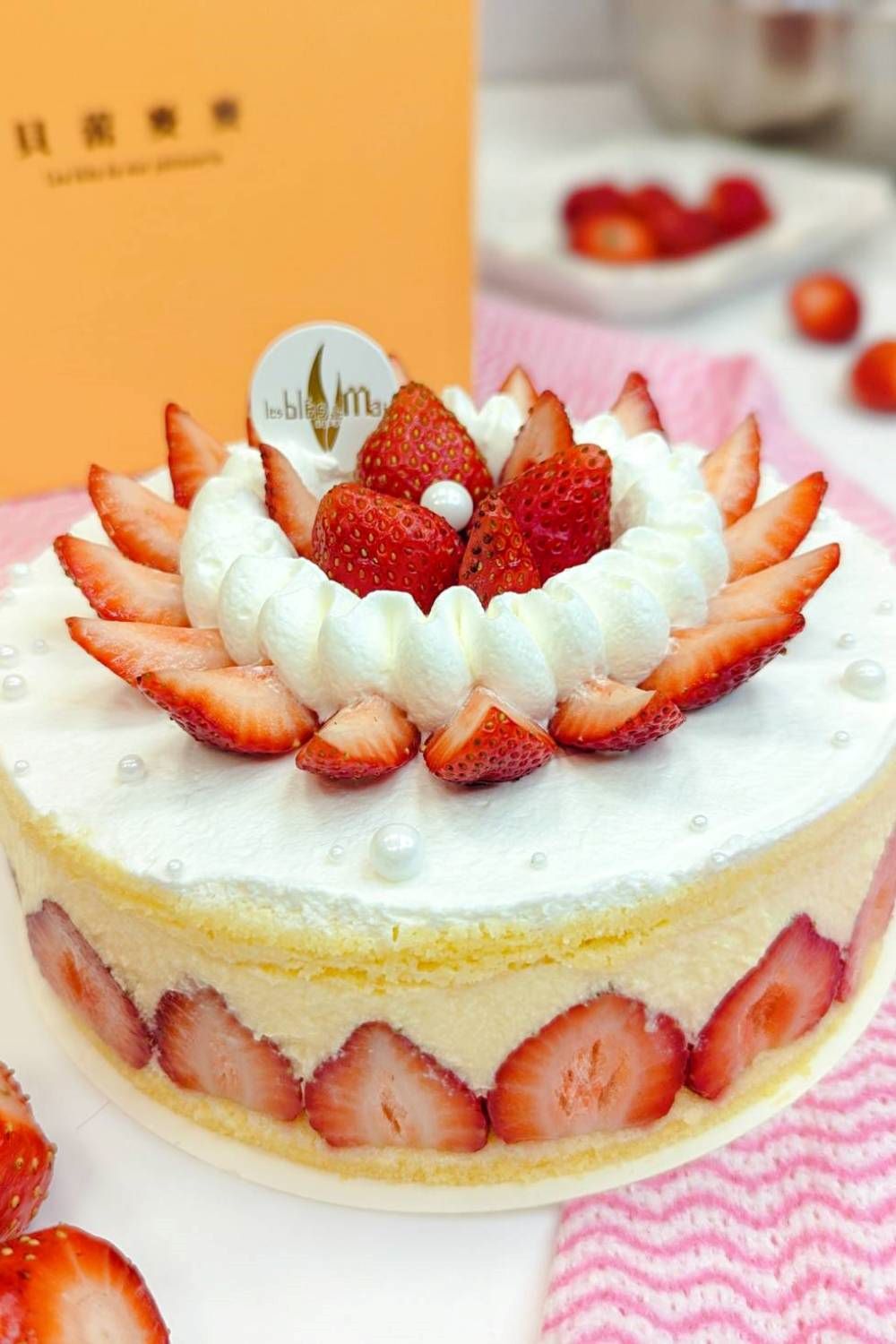 貝蕾麥麥 6吋草莓蛋糕(#草莓#生日蛋糕#慶生#團聚#圓形蛋