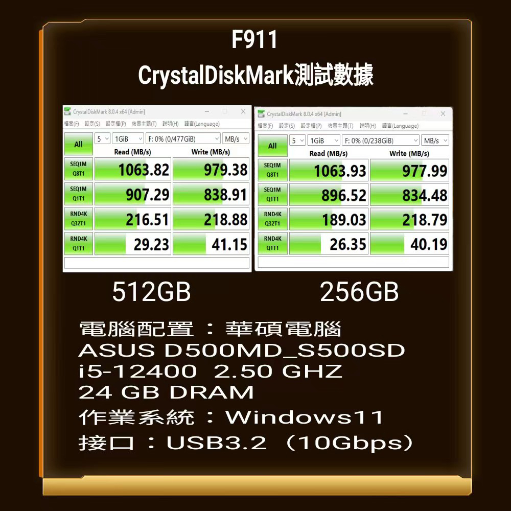 FANXIANG 梵想 F911 512GB USB3.2G