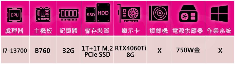 技嘉平台 i7十六核GeForce RTX 4060 Ti{