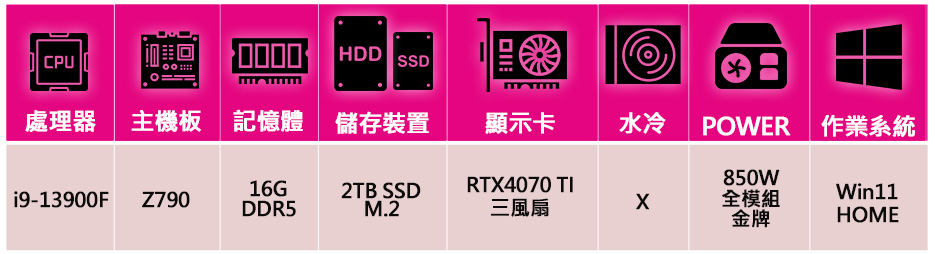 微星平台 i9二四核Geforce RTX4070TI Wi