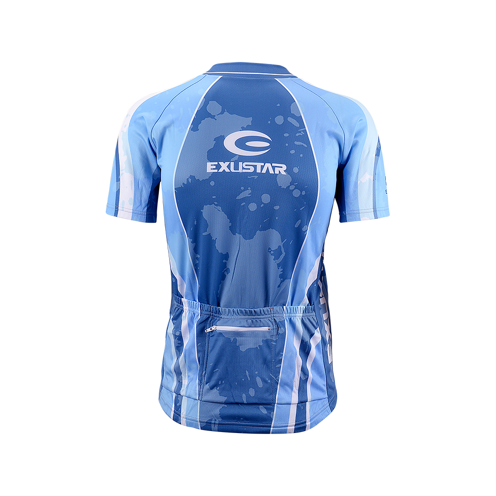 EXUSTAR E-CJ36(藍/短袖車衣/自行車衣/短車衣