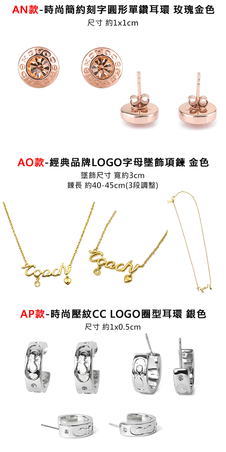 AP款時尚壓紋CC LOGO圈型耳環 銀色