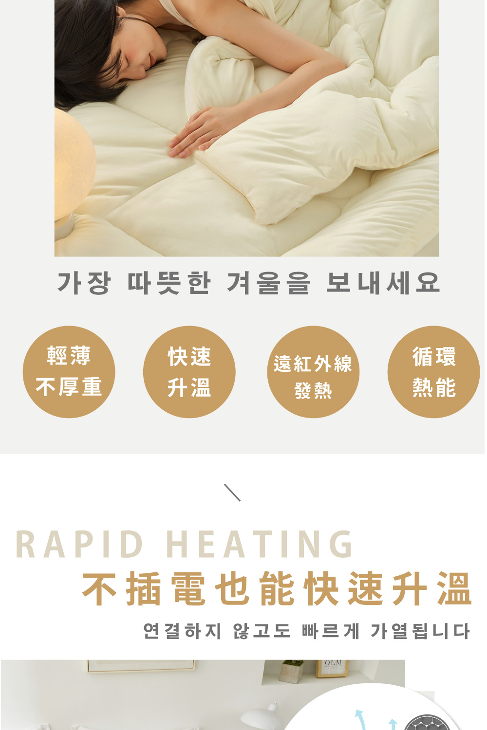 不插電也能快速升溫