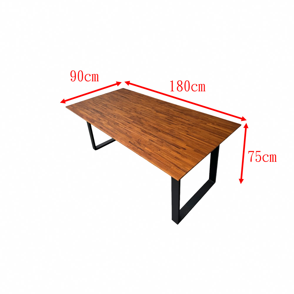 固得家俬 180x90x75cm柚木拼板 餐桌 會議桌 工作